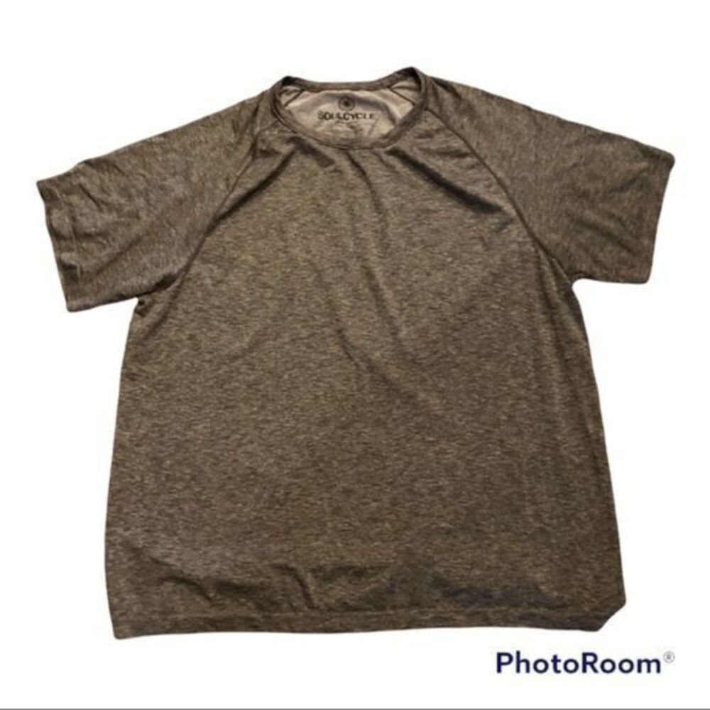 Soulcycle mens heather gray stretchy short sleeve shirt xxl